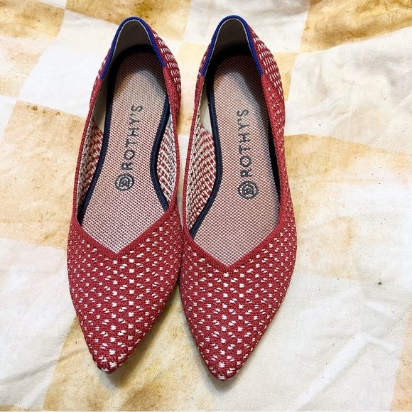 Rothy's Shoes - Rothy's The Point ballet flats in Red Apple Honeycomb 9.5